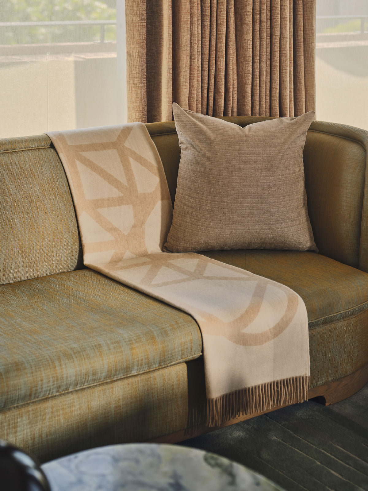 Motif Cashmere Blanket
